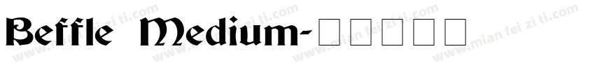 Beffle Medium字体转换